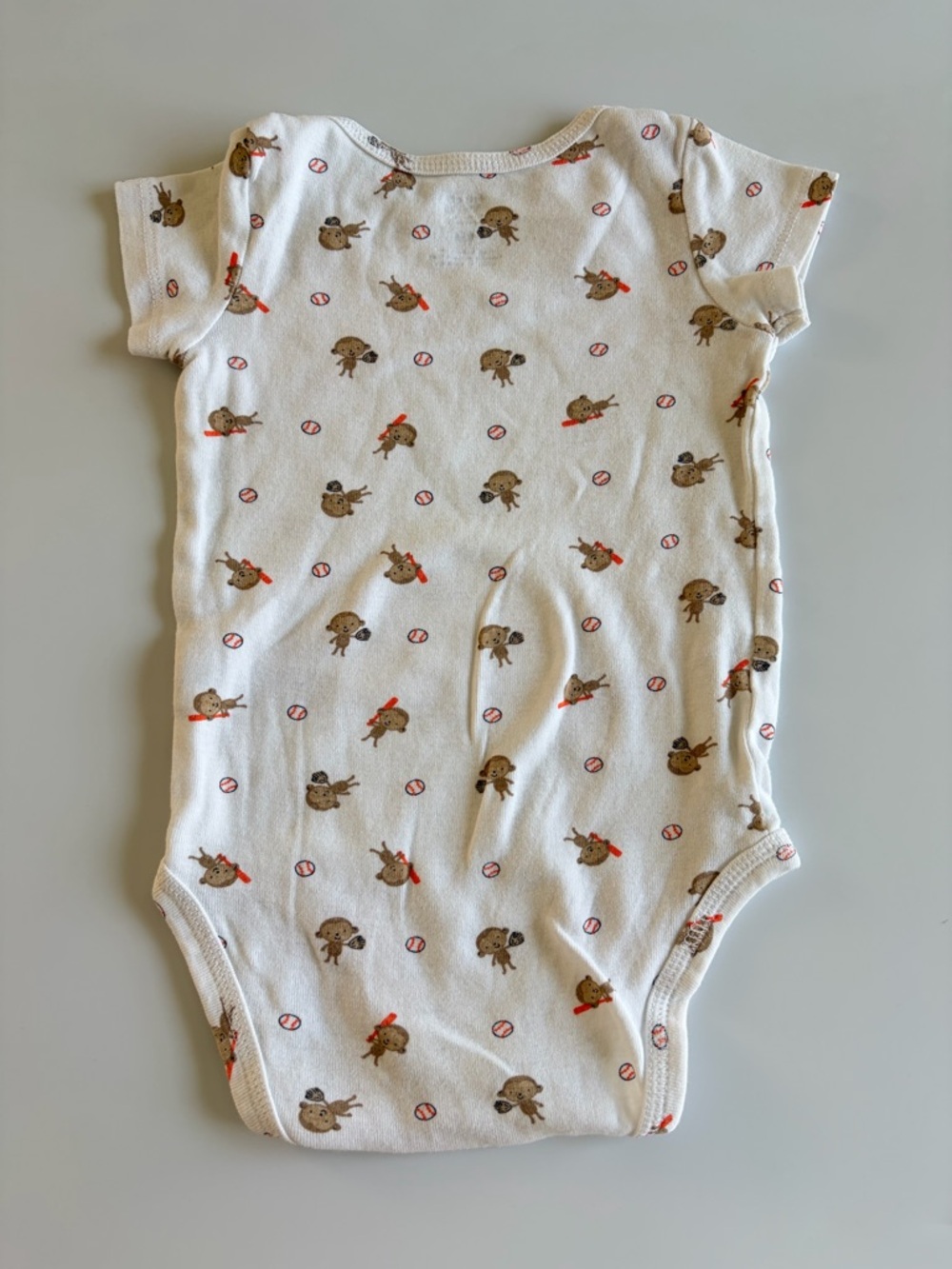 Bundle of Carter’s Baby Boy Onesies Size 9 Months Bodysuits Baseball Stripes - Picture 9 of 16